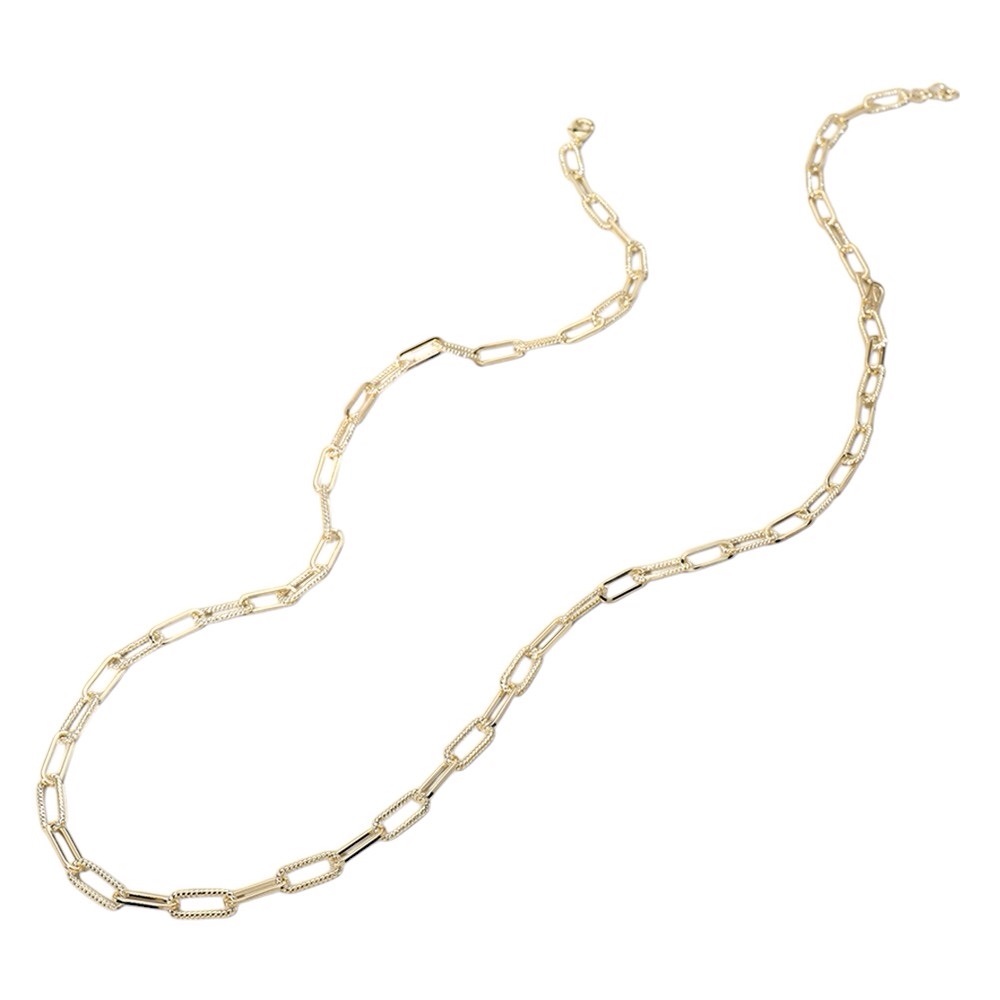 Paperclip Chain Long 36” Textured